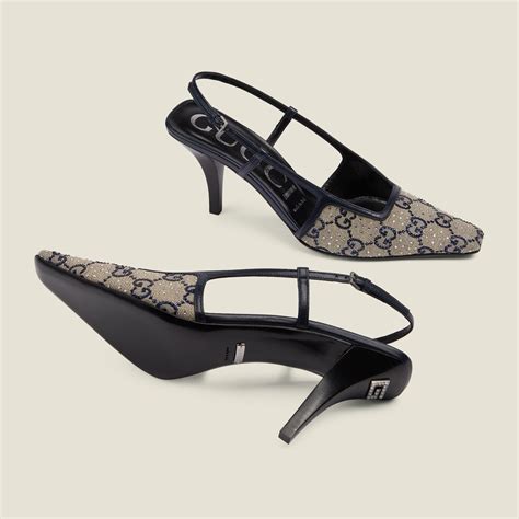 women's gg slingback pump gucci|gucci slingback heel pump.